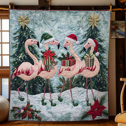 Santa’s Flamingos WN0512038CL Quilt
