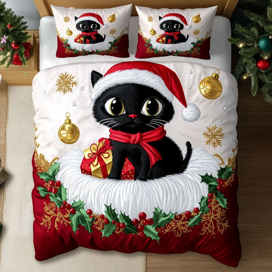 Black Cat Noel WN0410012CL Duvet Cover Set