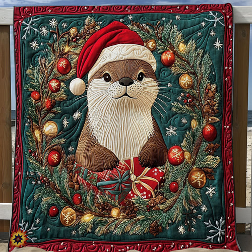 Christmas Wreath Otter WY2911032CL Quilt