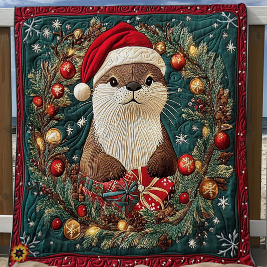 Christmas Wreath Otter WY2911032CL Quilt