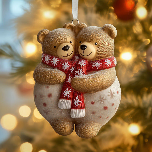 Hugging Bear LT1710020CL Christmas Ornament