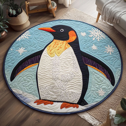 Penguin Peek WJ2607043CL Quilted Round Mat
