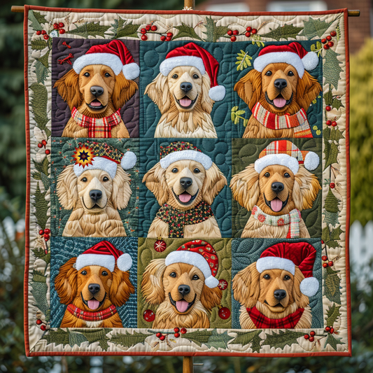 Golden Retriever Christmas WG1103012CL Quilt