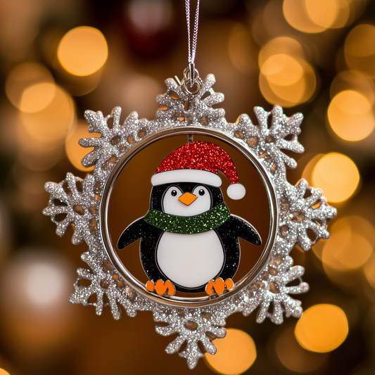 Penguin Snowflake LT1610019CL Christmas Ornament