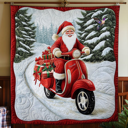 Scooter Santa Claus WY0712036CL Quilt