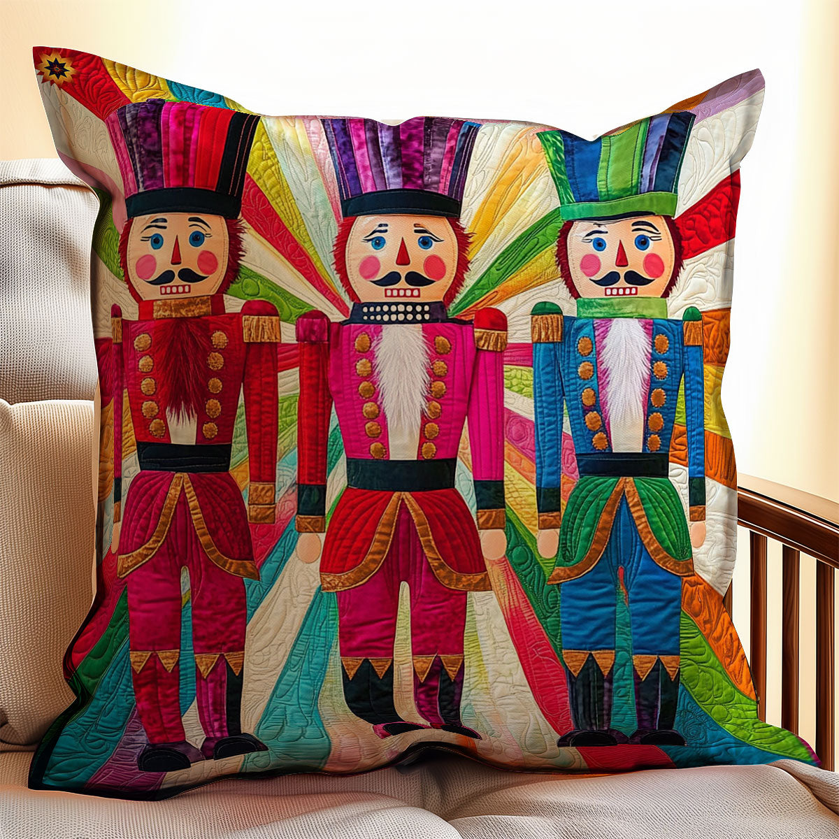 Colorful Nutcracker WY0212020CL Quilt Pillow Case