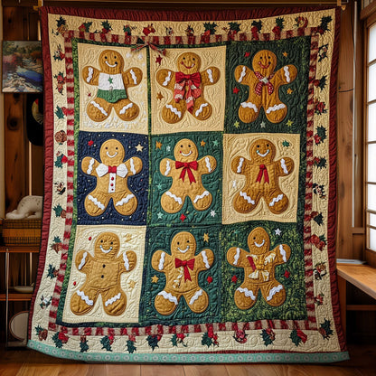Gingerbread Man Patchwork WX2211019CL Quilt