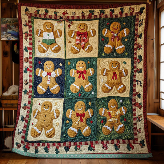 Gingerbread Man Patchwork WX2211019CL Quilt