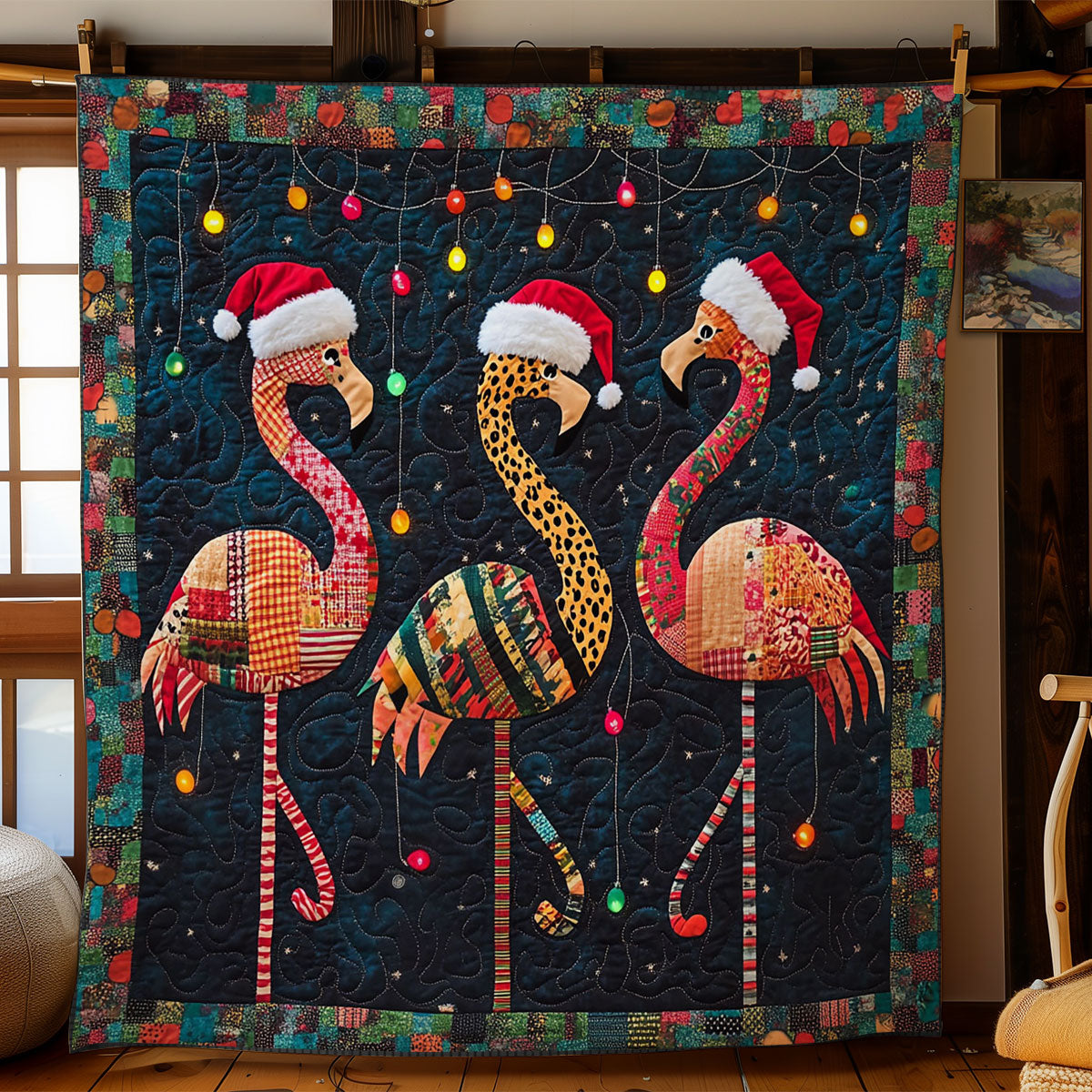 Flamingo Tinsel Twist WN1107027CL Quilt