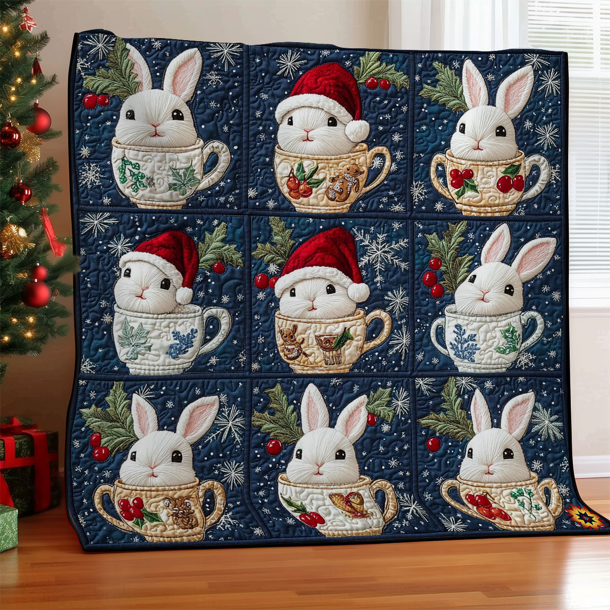 Tea Cup Bunny WY2911015CL Quilt