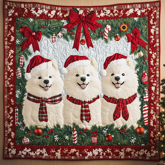 Christmas Samoyed WJ0412015CL Quilt