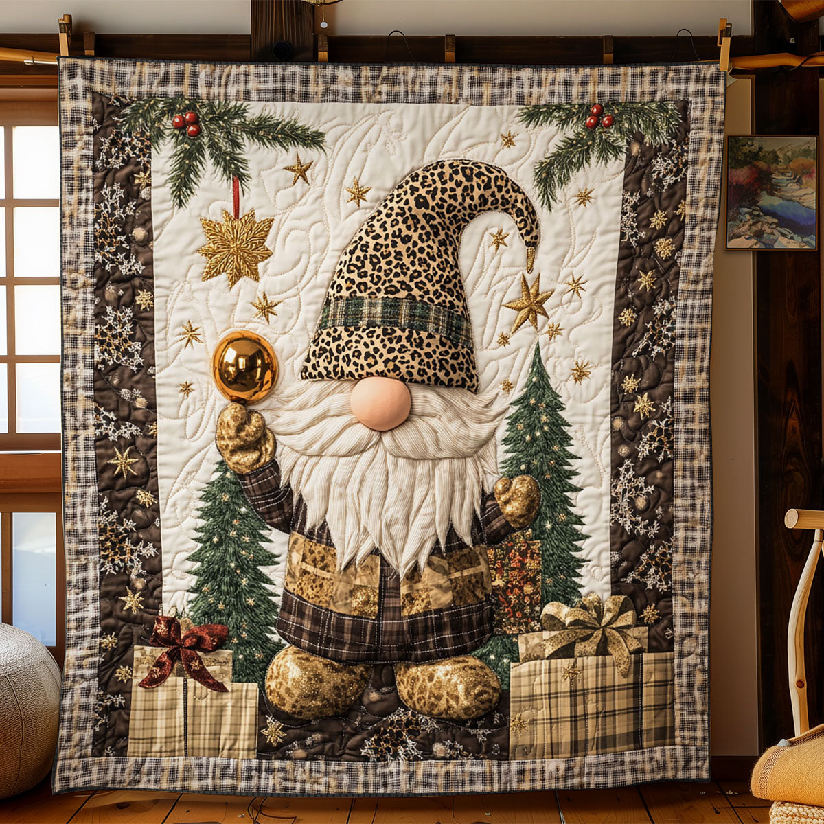 Gnome Luxe Holiday WN1207034CL Quilt