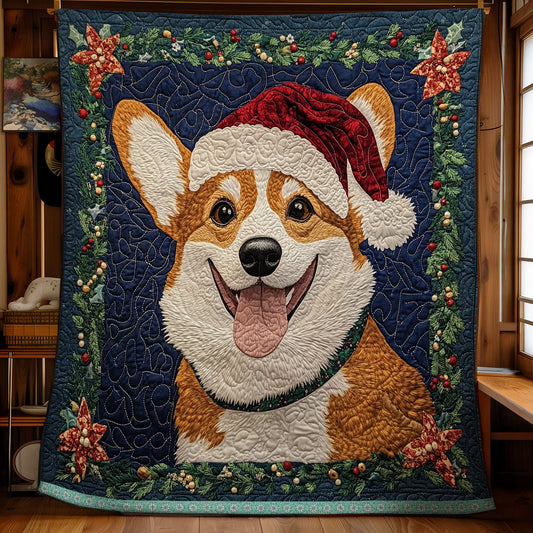 Corgi Christmas WX2511012CL Quilt