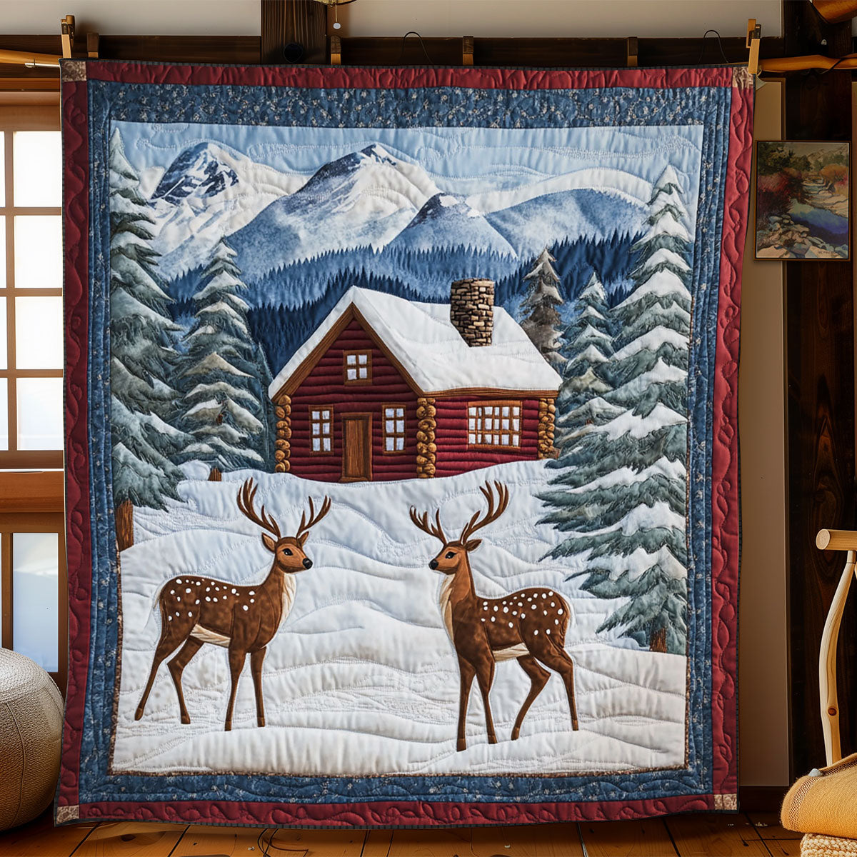 Christmas Deer WJ0108019CL Quilt