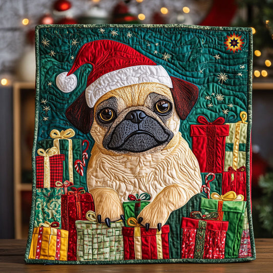 Pug Christmas WX2111031CL Quilt