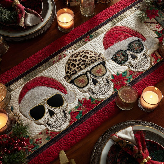 Skull In Christmas XR0910053CL Quilted Table Runner