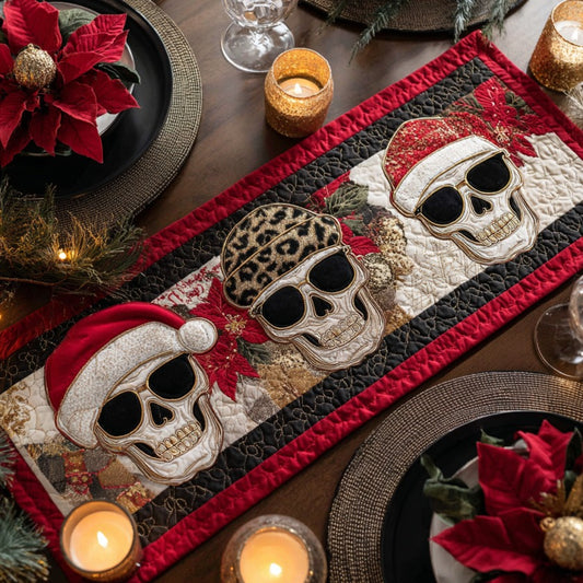 Skull Santa XR0910051CL Quilted Table Runner