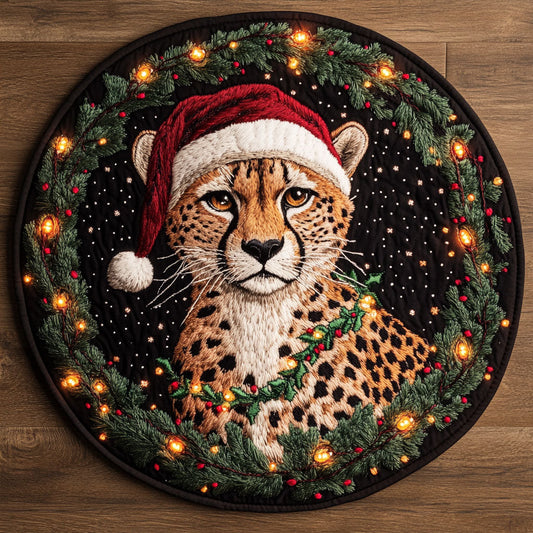 Cheetah Light WN0306036CL Quilted Round Mat