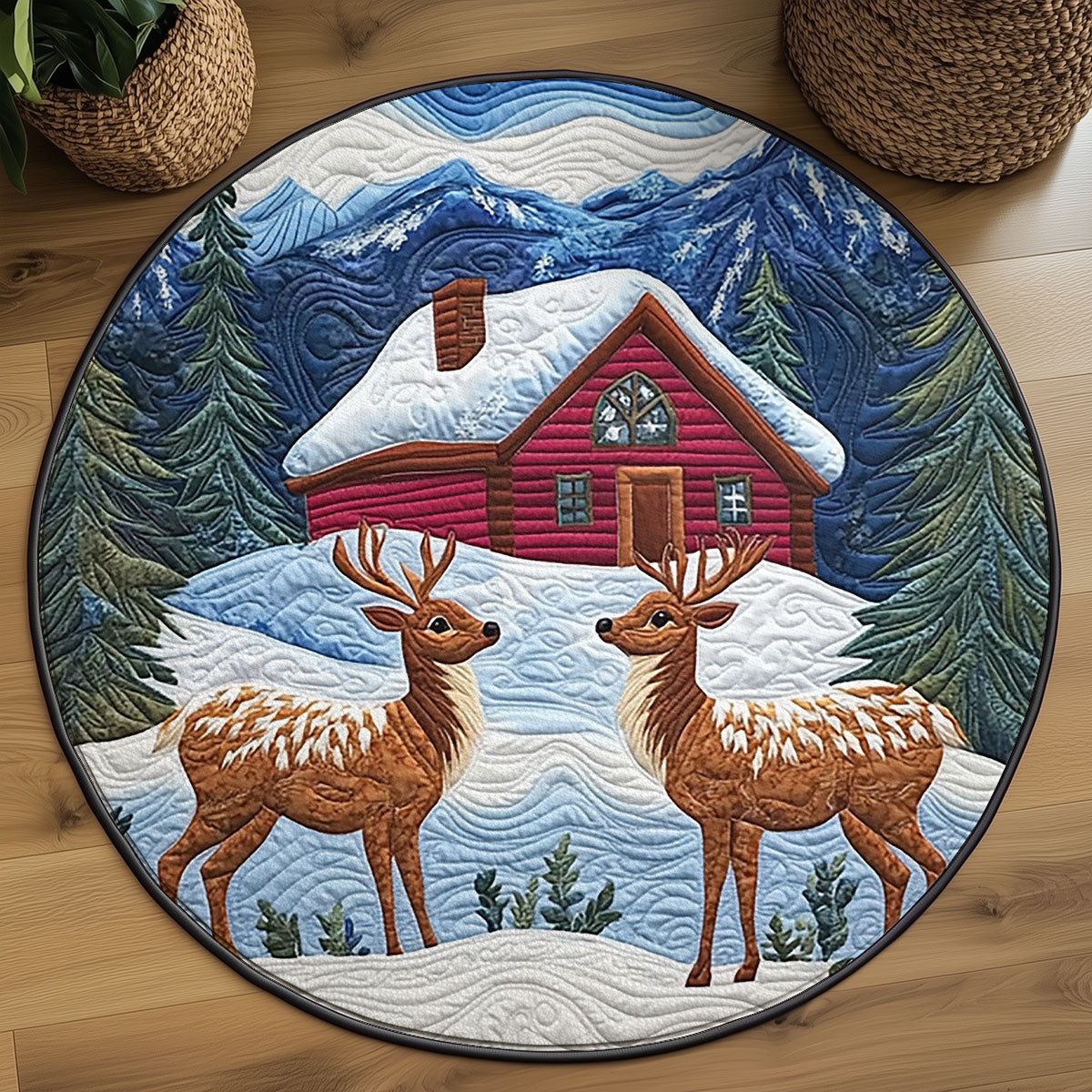 Alpine Companion WJ2907044CL Quilted Round Mat