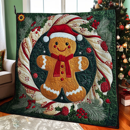 Candy Cane Wreath Gingerman WY0212036CL Quilt
