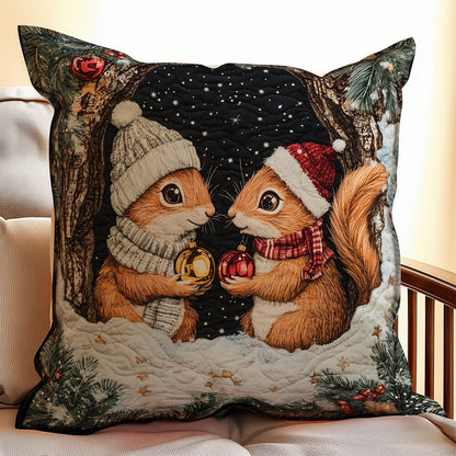 Adorable Squirrels WX1712077CL Quilt Pillow Case