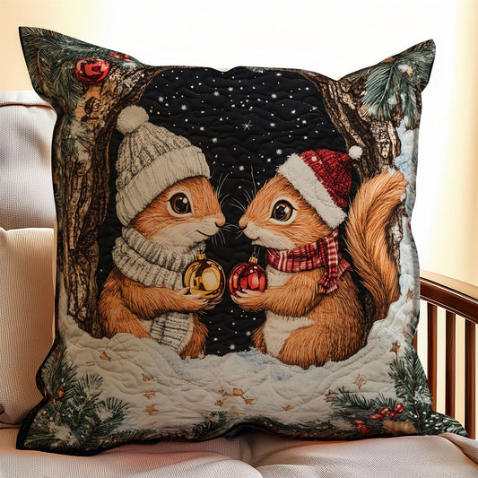 Adorable Squirrels WX1712077CL Quilt Pillow Case