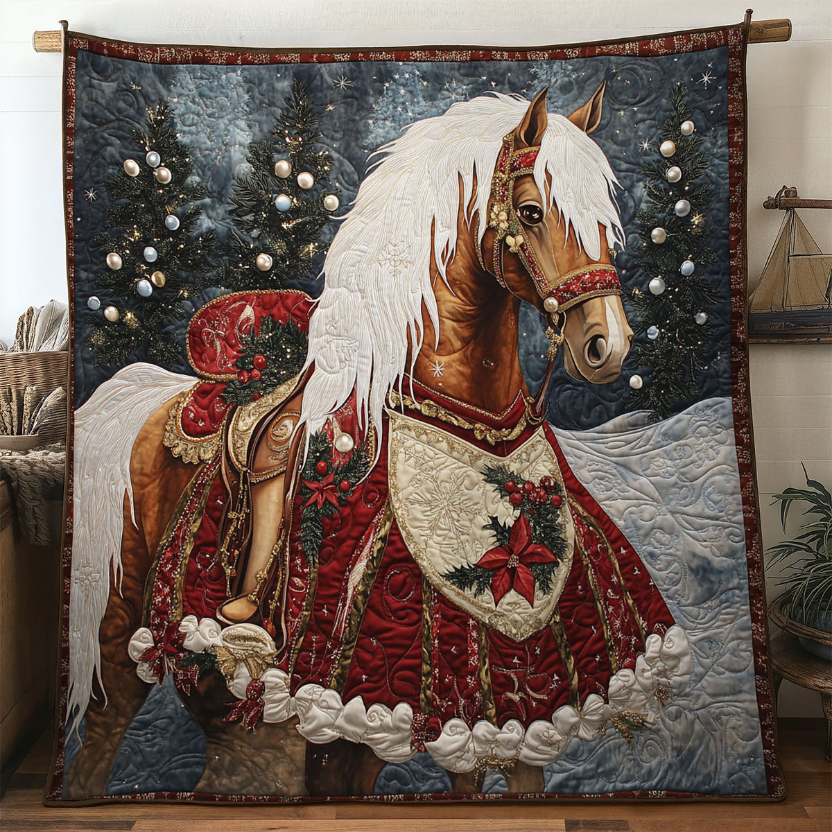Christmas Horse Magic WN1007001CL Quilt