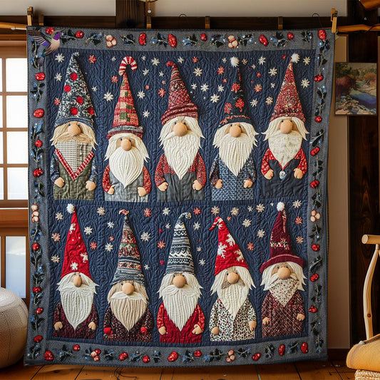 Merry And Bright Gnomes WN2011109CL Quilt