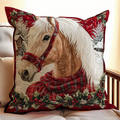 Christmas Horse WY1012004CL Quilt Pillow Case