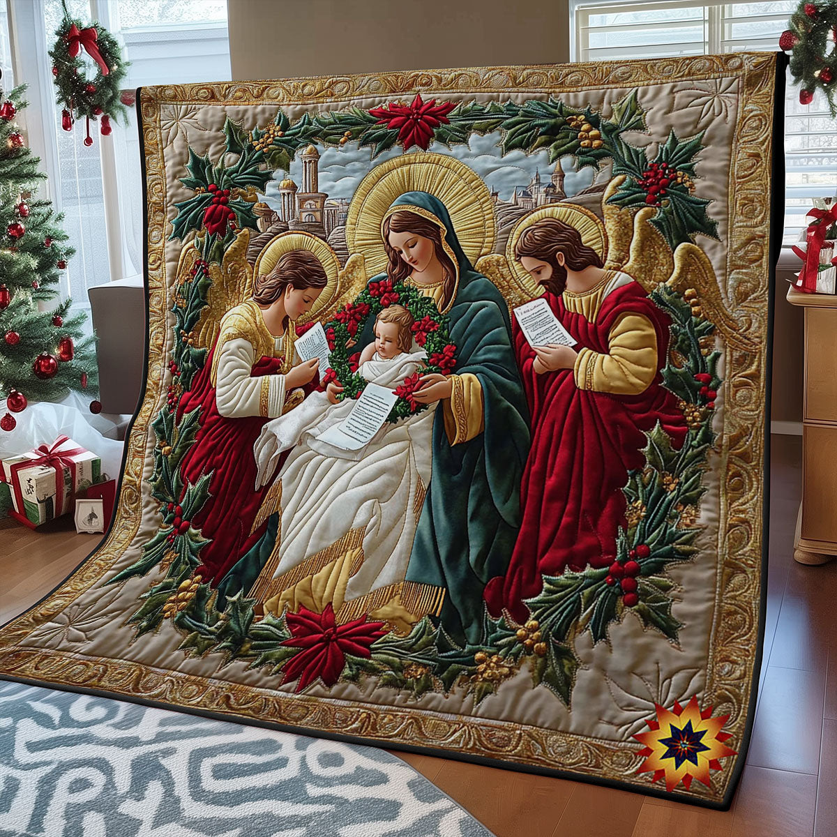 Christmas Holy Family WY0612032CL Quilt