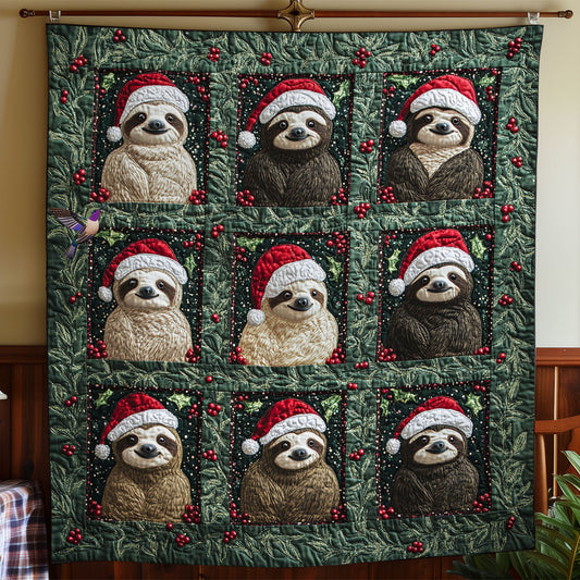 Santa Sloth WY2311019CL Quilt