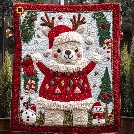 Santa Alpaca WU1012016CL Quilt