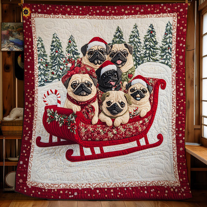 Christmas Bull Dog WY1411037CL Quilt
