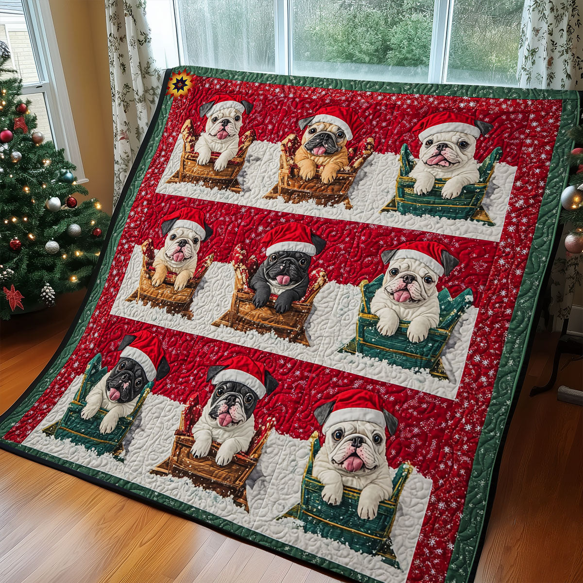 Bull Dog WY2111015CL Quilt