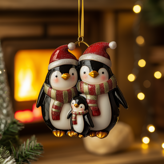 Penguin Family LT1610014CL Christmas Ornament