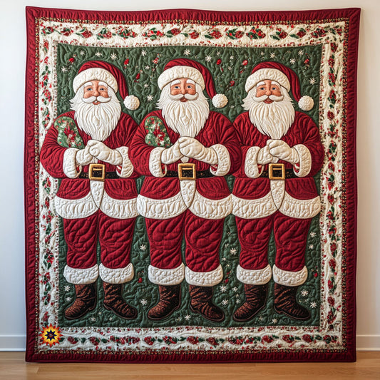 Triple Santa Claus WX2311047CL Quilt