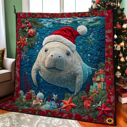 Santa Manatee WY2811031CL Quilt