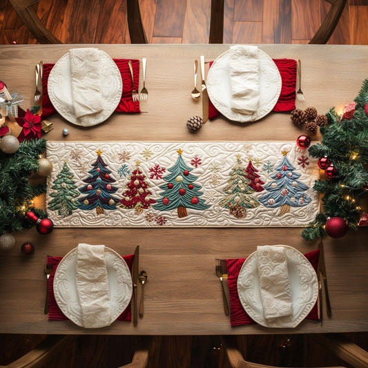 Christmas Tree Patchwork WN0707027CL Quilted Table Runner