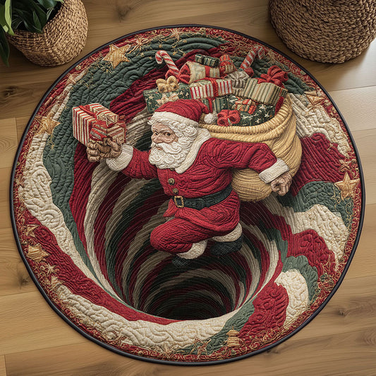 Santa Night WN2609050CL Quilted Round Mat