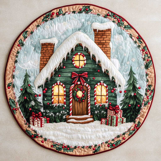 Snowlight Cottage WN2205056CL Quilted Round Mat