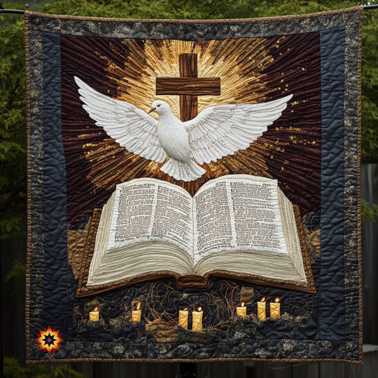Dove And Bible WU1212006CL Quilt