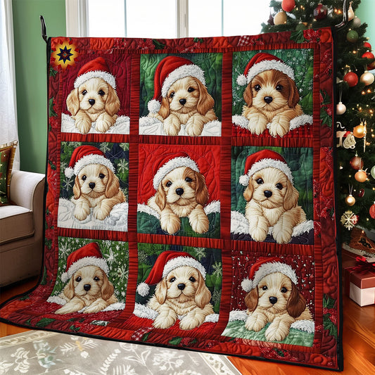 Santa Puppy WY0212015CL Quilt