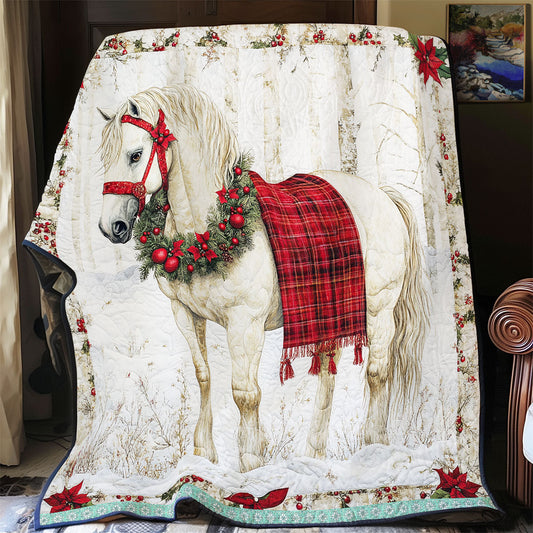 White Horse Christmas WX1612040CL Quilt