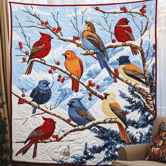 Bird Nest Christmas WP0212002CL Quilt