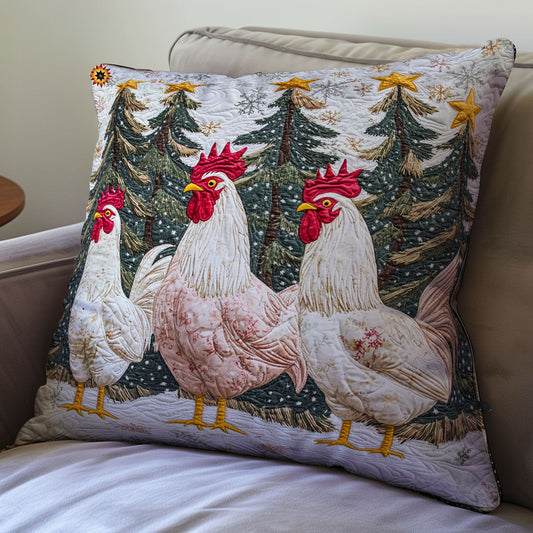 Christmas Snow Chicken WY0912095CL Quilt Pillow Case
