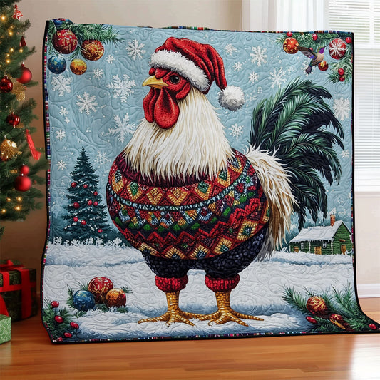 Santa Chicken WY1411023CL Quilt