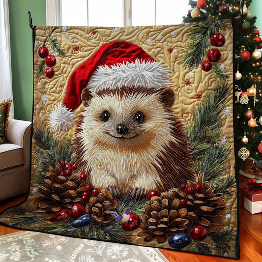 Santa Hedgehog WY0712047CL Quilt
