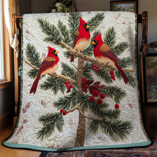 Cardinal Christmas Tree WX2511004CL Quilt