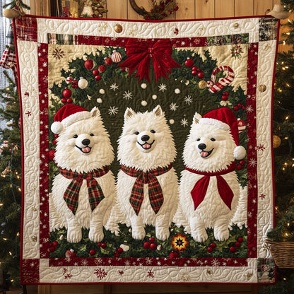 Christmas Samoyed WJ0312012CL Quilt
