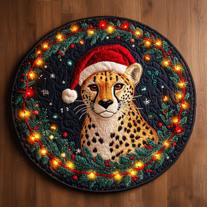 Cheetah Winter WN0306035CL Quilted Round Mat
